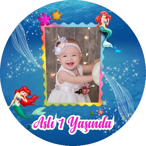 Deniz Kızı  Temalı  Yuvarlak  Açacak Magneti